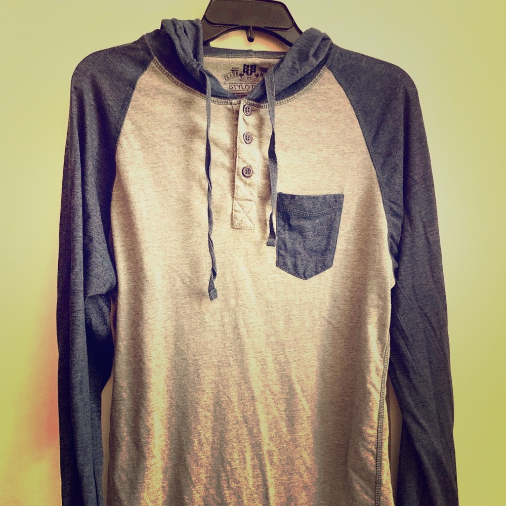 Baseball style shirt with hood from Stylo Denim